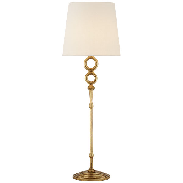 Bristol Table Lamp in Gilded with Linen Shad
