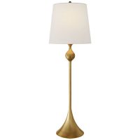 Dover Buffet Lamp in Gild with Linen Shade
