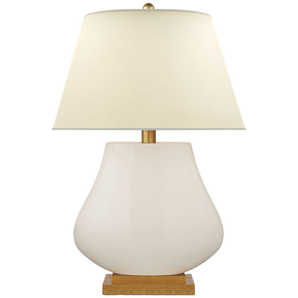 Taiping Table Lamp in Tea Stain with Natural Percale Shade