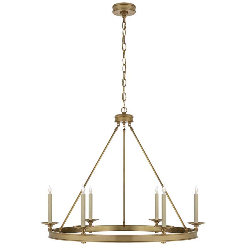 Launceton Ring Chandelier in Antique-Burnished Brass