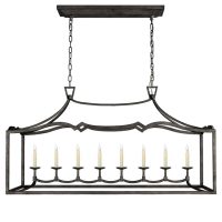 Fancy Darlana Large Linear Pendant in Aged Iron