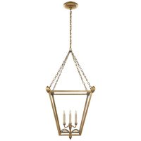 Dumfries Large Lantern in Antique-Burnished Brass with Clear Glass