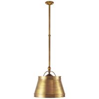Sloane Single Shop Light in Antique-Burnished Brass with Antique-Burnished Brass Shade