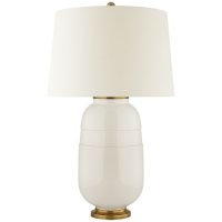 Newcomb Medium Table Lamp in Ivory with Natural Percale Shade