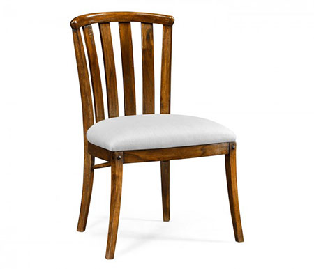 Round Honey Walnut Cricket End Table