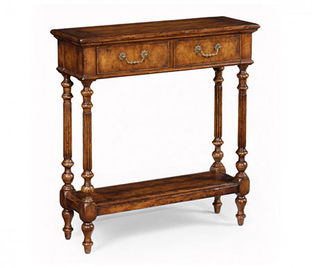 Small Narrow Walnut Console Table