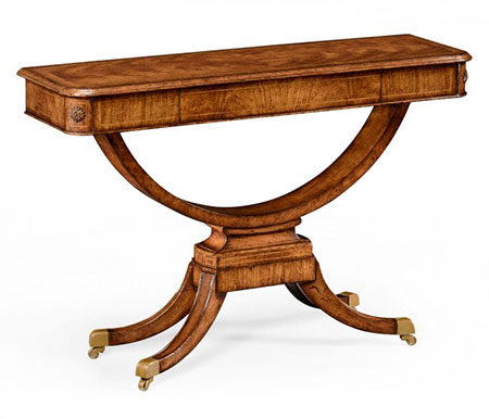 Biedermeier style crotch walnut sofa or side table