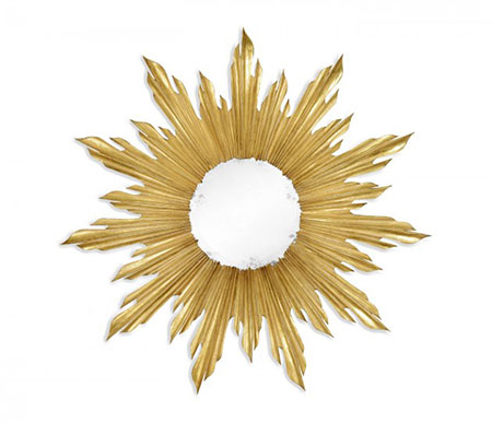 Small gilded sunburst mirror