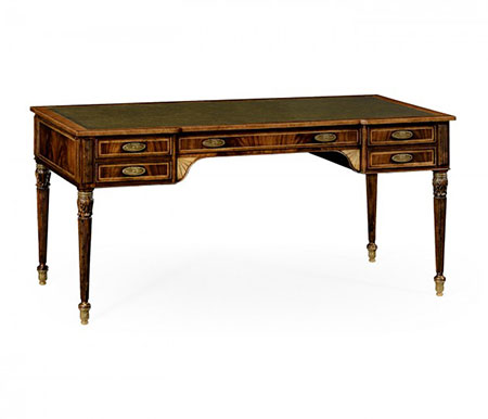 Sheraton style mahogany bureau plat