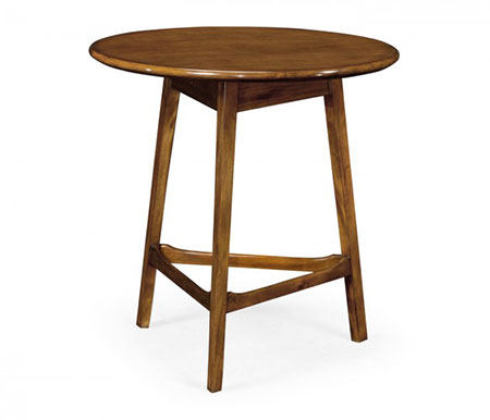Country Walnut Style Curved Back Side Chair