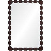 Hand Carved Rectangle Mirror