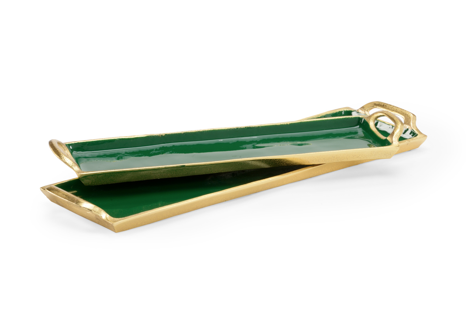 Emerald Enamel Trays