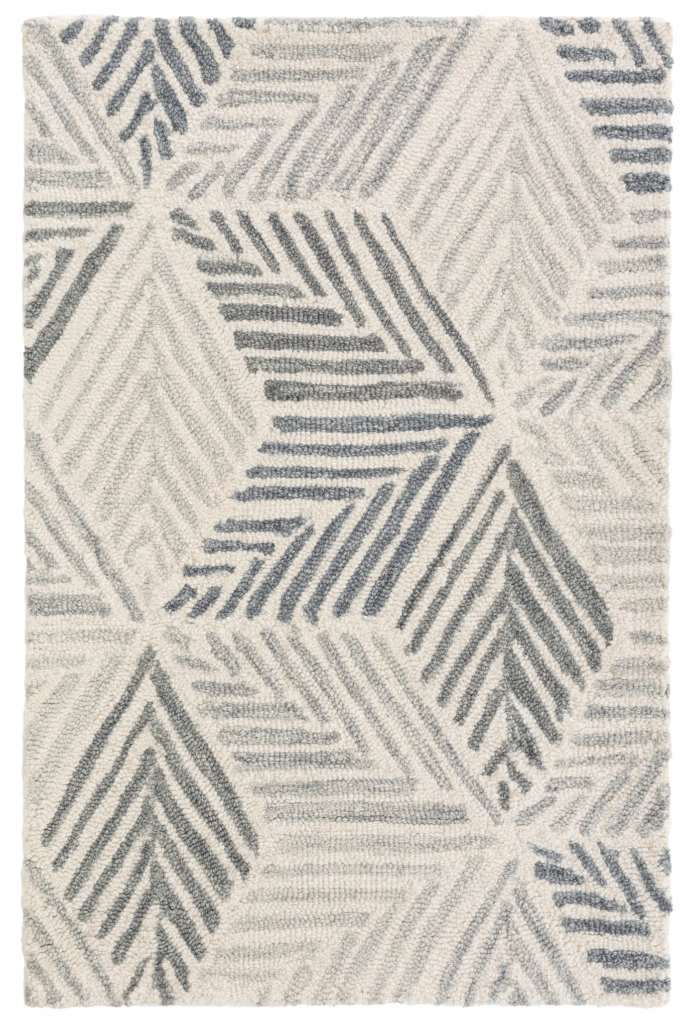 Karari Blue Hand Hooked Wool Rug