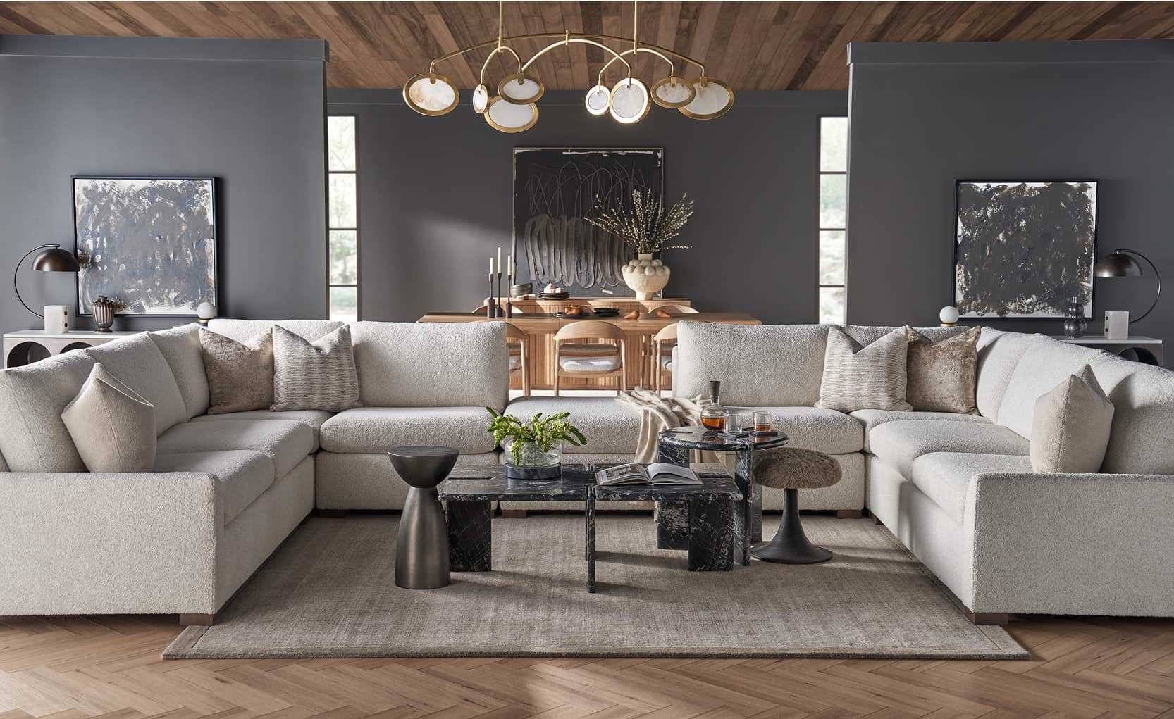 Configurable sectional built to fit the room, from Universal Furniture