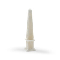 Chelsea House cream alabaster obelisk